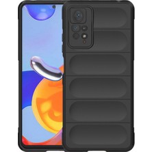 Microcase Xiaomi Redmi Note 11 Çin Versiyon Miami Serisi Darbeye Dayanıklı Silikon Kılıf - Siyah