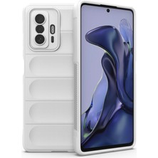 Microcase Xiaomi 11T Pro Miami Serisi Darbeye Dayanıklı Silikon Kılıf - Beyaz