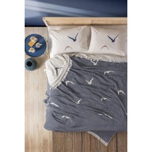 Cotton Box Easy Çift Kişilik Pike Takımı Puffin Lacivert