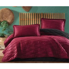 Clasy Çift Kişilik Yatak Örtüsü Lorna V5 Bordo