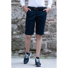 Akçaylar Gabardin Kumaş Pamuklu Regular Fit Chino Yan Cep Erkek Şort
