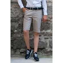 Akçaylar Gabardin Kumaş Bitik Desenli Pamuklu Regular Fit Chino Yan Cep Erkek Şort