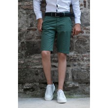Akçaylar Gabardin Kumaş Bitik Desenli Pamuklu Regular Fit Chino Yan Cep Erkek Şort