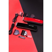 Dempower 2'li Set Dp-02 Saç Sakal Tıraş Makinesi - Kırmızı ve Siyah