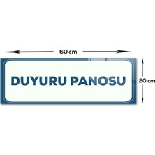 Decorita | Cam Yönlendirme Levhası | Duyuru Panosu | 60cm x 20cm