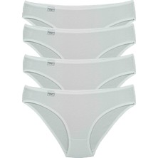 Bluence Beyaz Düşük Bel Likralı Pamuklu Slip 4 Adet