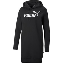Puma 67198801 Ess Logo Hooded Dress Fl Kadın Spor Elbise