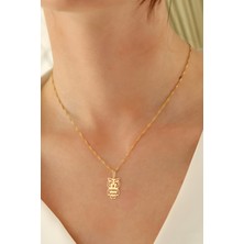 14 Ayar Altın Singapur Zincir Baykuş Kolye