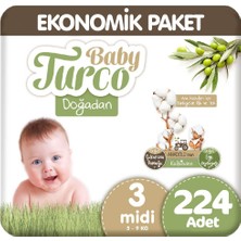 Baby Turco Doğadan 3 Beden Ekonomik 56X5 280 Adet