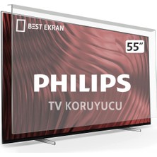 Best Ekran Phılıps 55PFL6198K Tv Ekran Koruyucu - Philips 55" Inç 139 cm Tv Ekran Koruyucu Şeffaf Paneli
