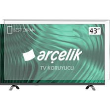 Best Ekran Arçelik 43 Inç 108 Ekran Tv Ekran Koruma Paneli - Kırılmaz Şeffaf Ekran Koruyucu