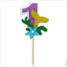 Süsle Bebek ve Parti Deniz Kızı Pasta Süsü Rakam - 1