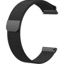 Markacase Fitbit Versa 2 FB507  Için Metal Milanese Kordon Siyah