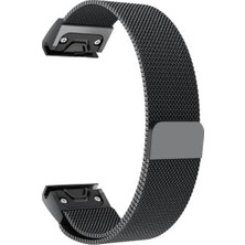 Markacase Garmin Quatix 3 Için Manyetik Mıknatıslı Kordon Siyah
