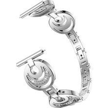 Markacase Samsung Gear 2(R380-R381-R382) Için Fantezi Bileklik Kordon Gümüş