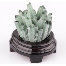 Alibaba Doğaltaş Fake Green Quartz Doğal Taş Standlı Parça