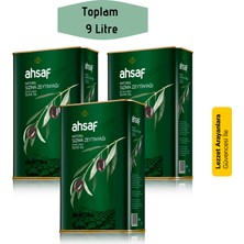 Ahsaf Natürel Sızma Zeytinyağı 3L-Teneke (3'lü Ekonomik Paket)