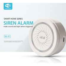 Kaneed NAS-AB02W Wifi USB Siren Alarm Sensörü - Beyaz (Yurt Dışından)