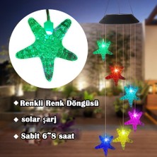 LED Güneş Denizyıldızı Rüzgar Çanları 6 Asılı Işık Dize Renk Değişen Top Rüzgar Çanları Ev Bahçe Dekorasyonu Için(Yurt Dışından)