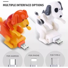 Kewendashiye Humping Dog Hızlı Şarj Kablosu Cep Telefonlarının Şarj Kablosu Type-C Mikro USB (Yurt Dışından)