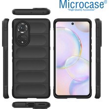 Microcase Honor 50 Pro Miami Serisi Darbeye Dayanıklı Silikon Kılıf - Siyah