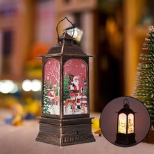 Cadia Müzikal Noel Fenerler Dekor Işıklı Masa Asılı Peri Gece Işıkları Bronz Renk Noel Baba (Yurt Dışından)