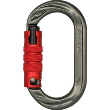 Mimgo Açık O-Ring Carabiner Alüminyum Alaşım Vidalı Kilitleme Kanca Klipsi Tırmanmak Için Kırpma Gri Kırmızı (Yurt Dışından)