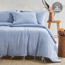 Yataş Pure Ranforce Yıkamalı Çift Kişilik  Nevresim Takımı - Indigo