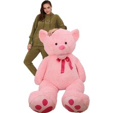 Miajima Peluş Ayı 2.5 Metre (250 Cm) Pembe Kocaman Büyük Boy Dev Cüsseli