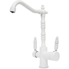 Faumix Beyaz Rustik 3 Yollu Mutfak Eviye Bataryası