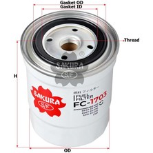 Sakura Mazot Filtresi H100 / L300 / L200 / Starex / E2200 / B2500 / B2200 / Besta / Bongo