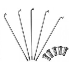 Motobisikletim Bisiklet 20 Jant Teli 2mm x 183/185 [28 Adet] Silver