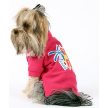 Max Design Lacoste Pet Tshirt (Sun&fun) Pembe -  Köpek ve Kedi Kıyafeti