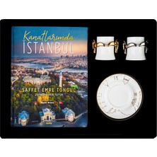 Karaca Saffet Emre Tonguç Kanatlarımda Istanbul Eng Kitap Hediyeli 2 Kişilik Kahve Fincanı Takımı Silver 60 ml