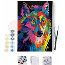 Hapy Hoby Renkli Kurt Sayılarla Boyama Seti 40X50CM