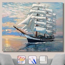 Hapy Hoby Yelkenli Gemi Sayılarla Boyama Seti 40X50CM