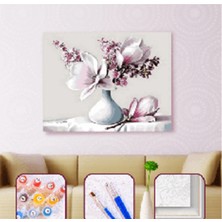 Hapy Hoby Beyaz Manolya Sayılarla Boyama Seti 40X50CM