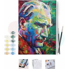 Hapy Hoby Renkli Atatürk Sayılarla Boyama Seti 40X50CM