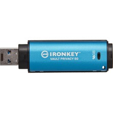 Kingston 16GB Ironkey Vault Privacy 50 IKVP50/16GB AES-256 Encrypted, Fıps 197 USB Flash Bellek