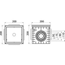 Luxwares 20X20 Rögar Kutusu + Düz Kapak