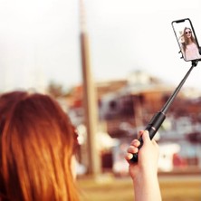 Huawei Canlı Yayını Selfie Sopa Monopod Tel Kontrolü ile Uzatılabilir El Tutucu - Siyah + Altın (Yurt Dışından)
