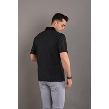 Woolen World Klasik Kalıp Polo Yaka Cepli Dokulu Erkek T-Shirt