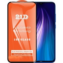 Bzontech Xiaomi Redmi Note 8 Ekran Koruyucu 21D Tam Kaplayan Kavisli