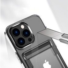 Kvy Iphone 12 Pro Max Kılıf Ultra Koruyucu Kartlıklı Ensa Kapak + Ekran Koruyucu