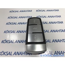 Köksal Anahtar Volkswagen cc 3 Tuşlu Smart Kumanda Kabı