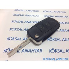 Köksal Anahtar Volkswagen Golf 5 T4 Transporter 3 Tuşlu Kumanda Kabı