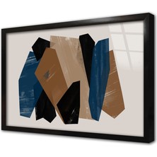 Tablosan Dekoratif Geometrik Desenler Çerçeveli Cam Tablo