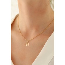 Milet Kuyumculuk 14 Ayar Altın Singapur Zincir Fil Kolye