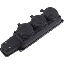 Hes Ay-Ka Üçlü Grup Priz Kablosuz Kauçuk Kapaklı Monofaze 220V