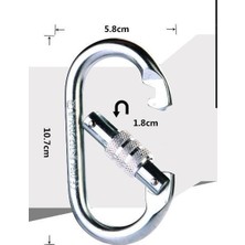 Öz Tekinler Otomatik Kilitli Oval Çelik Karabina Ce Belgeli